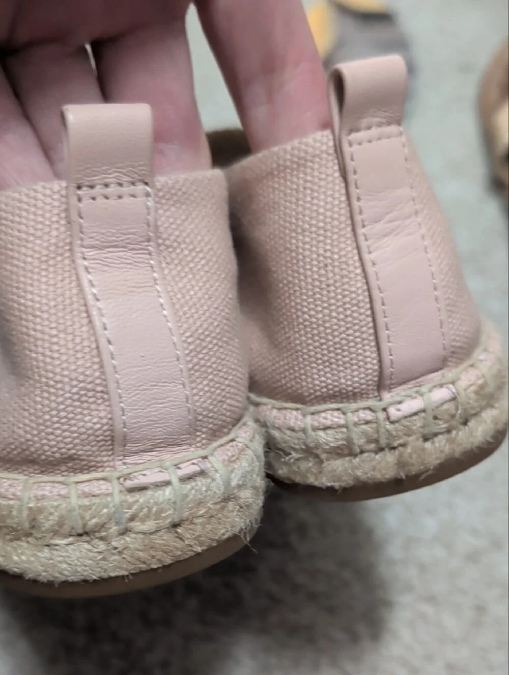 💗🏇 Lauren 🏇💗 Ralph Lauren Blush Pink Canvas Espadrille Slip-Ons Sz 8